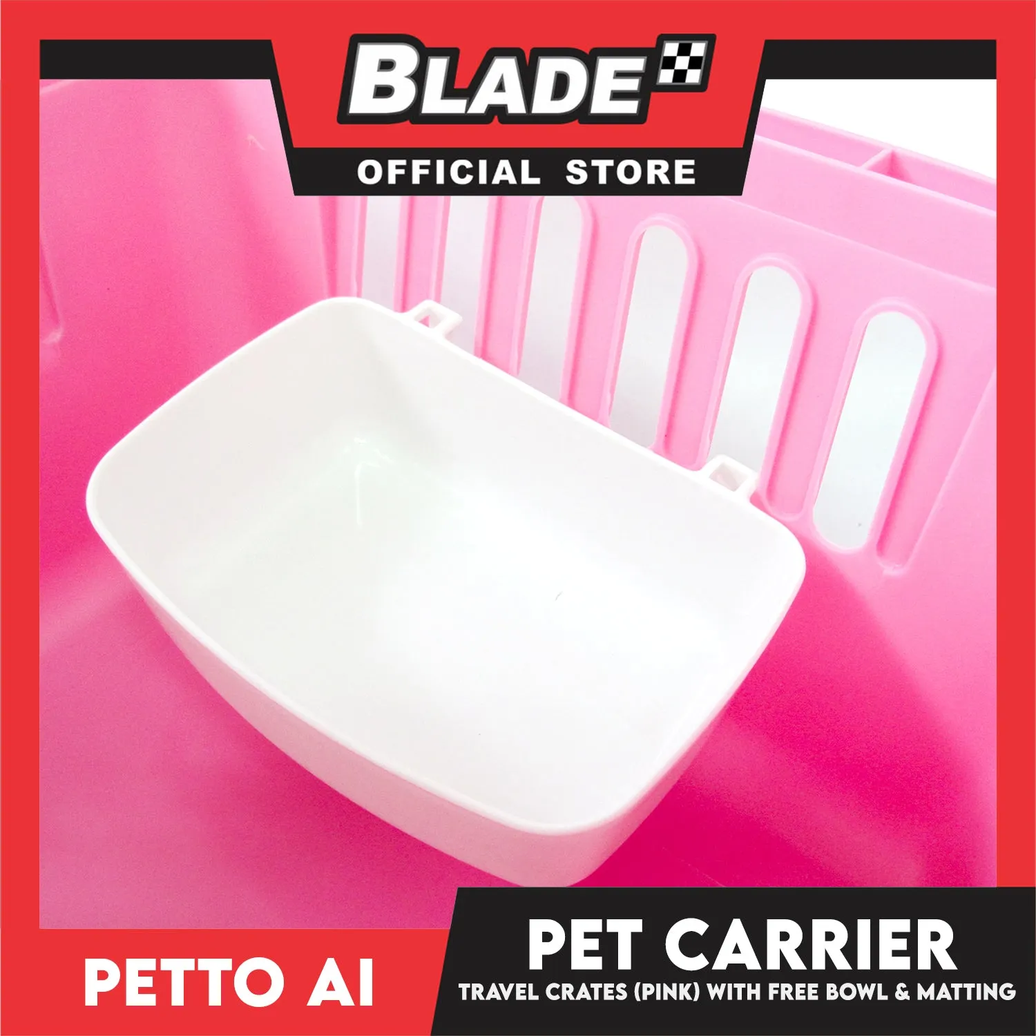 Petto Ai Dog Pet Carrier Crate (Pink) Pet Travel Carrier Animal Box