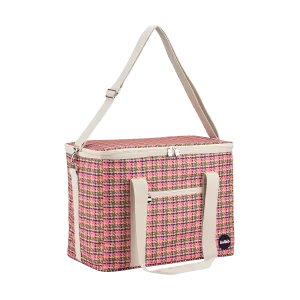 Picnic Bag Pink Houndstooth