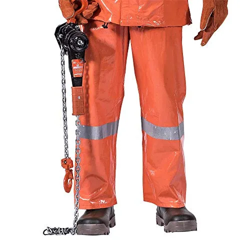 Pioneer PVC Coated Nomex/Kevlar FR/ARC Rated Overall Bib Work Pants, Adjustable, Orange, 2XL, V2448450-2XL
