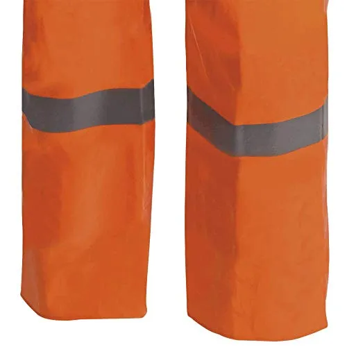 Pioneer PVC Coated Nomex/Kevlar FR/ARC Rated Overall Bib Work Pants, Adjustable, Orange, 2XL, V2448450-2XL