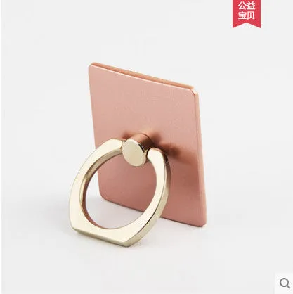 Portable Universal Metal Finger Ring Phone Holder - 360?? Rotating Bracket for iPhone Samsung, Black