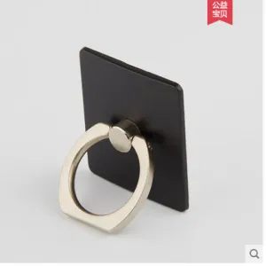 Portable Universal Metal Finger Ring Phone Holder - 360?? Rotating Bracket for iPhone Samsung, Black