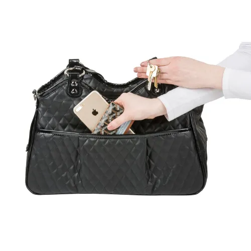 Quilted Luxe Metro Carrier — Black