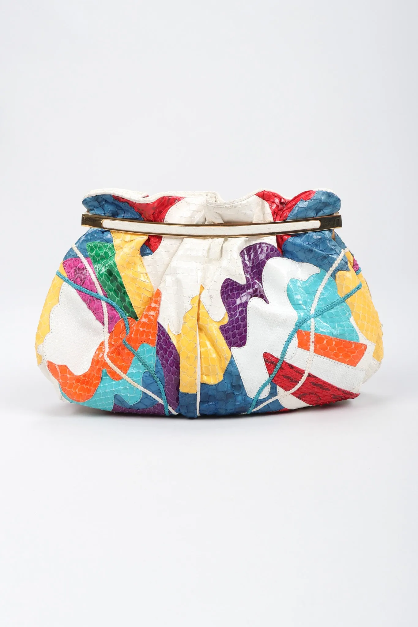 Rainbow Snake & Lizard Collage Bag