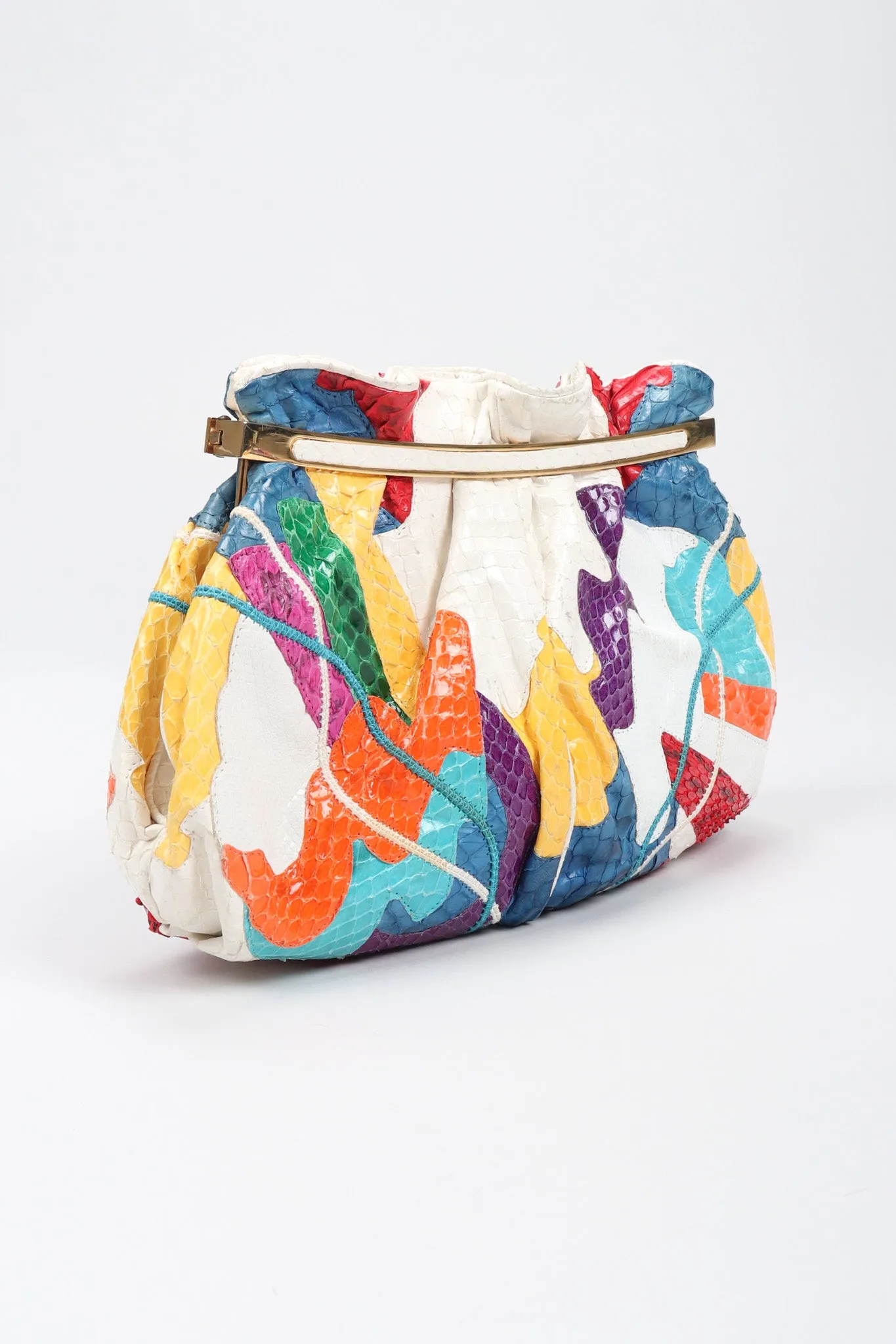Rainbow Snake & Lizard Collage Bag