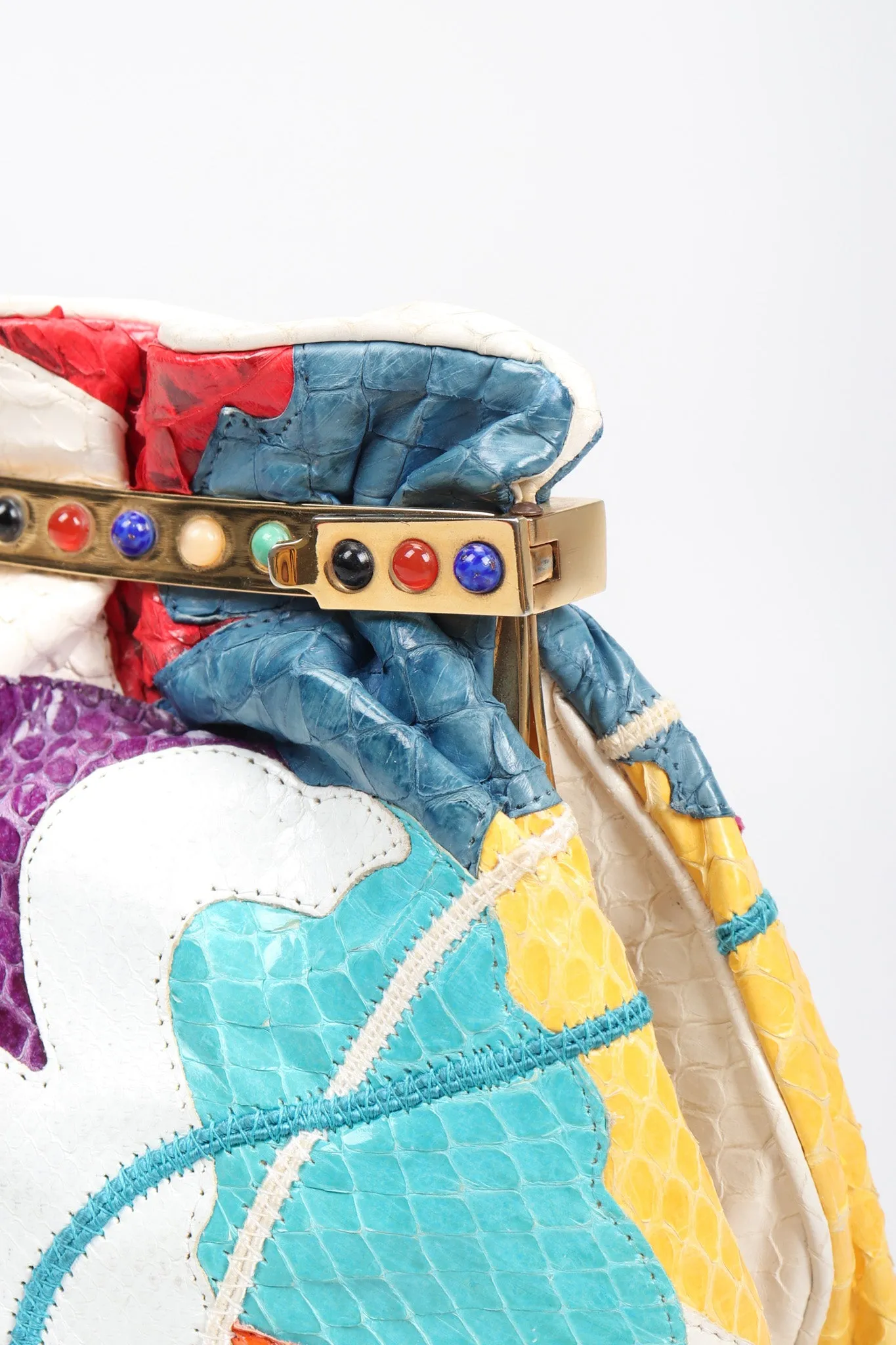 Rainbow Snake & Lizard Collage Bag