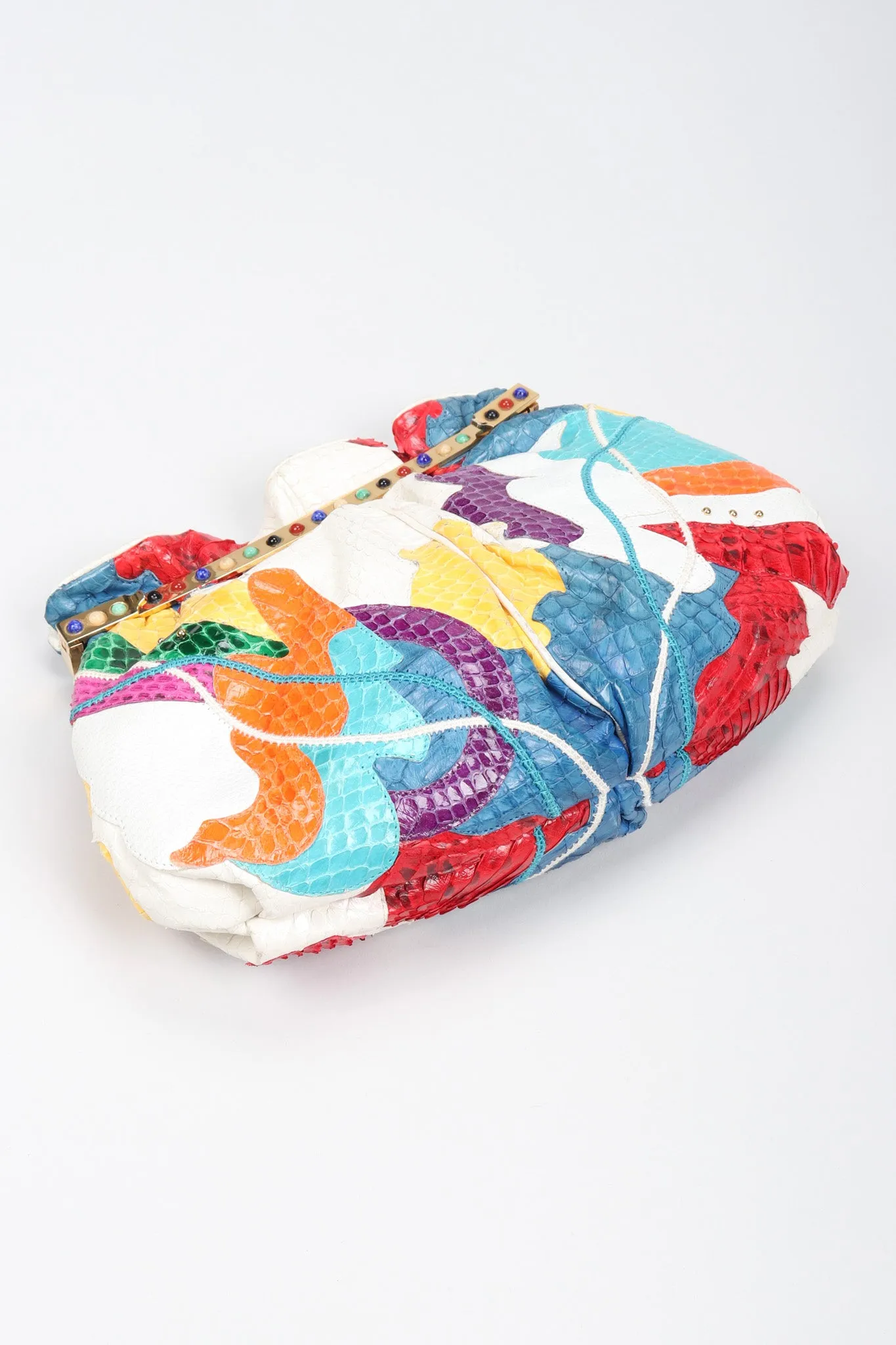 Rainbow Snake & Lizard Collage Bag