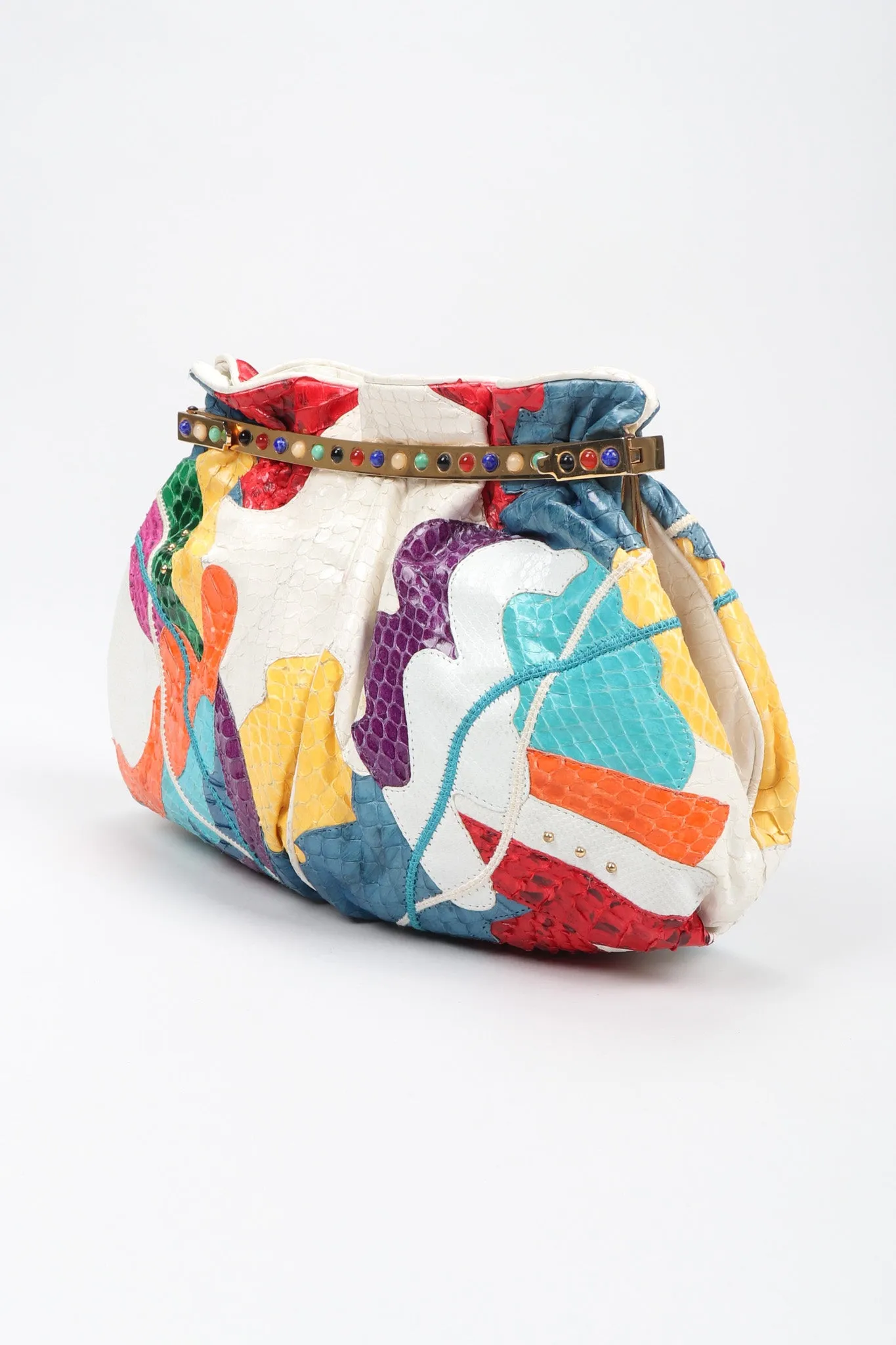 Rainbow Snake & Lizard Collage Bag