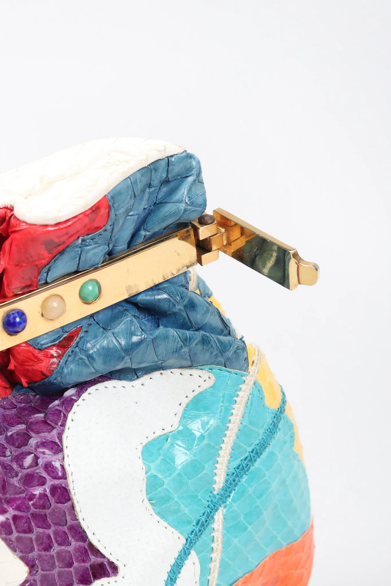 Rainbow Snake & Lizard Collage Bag