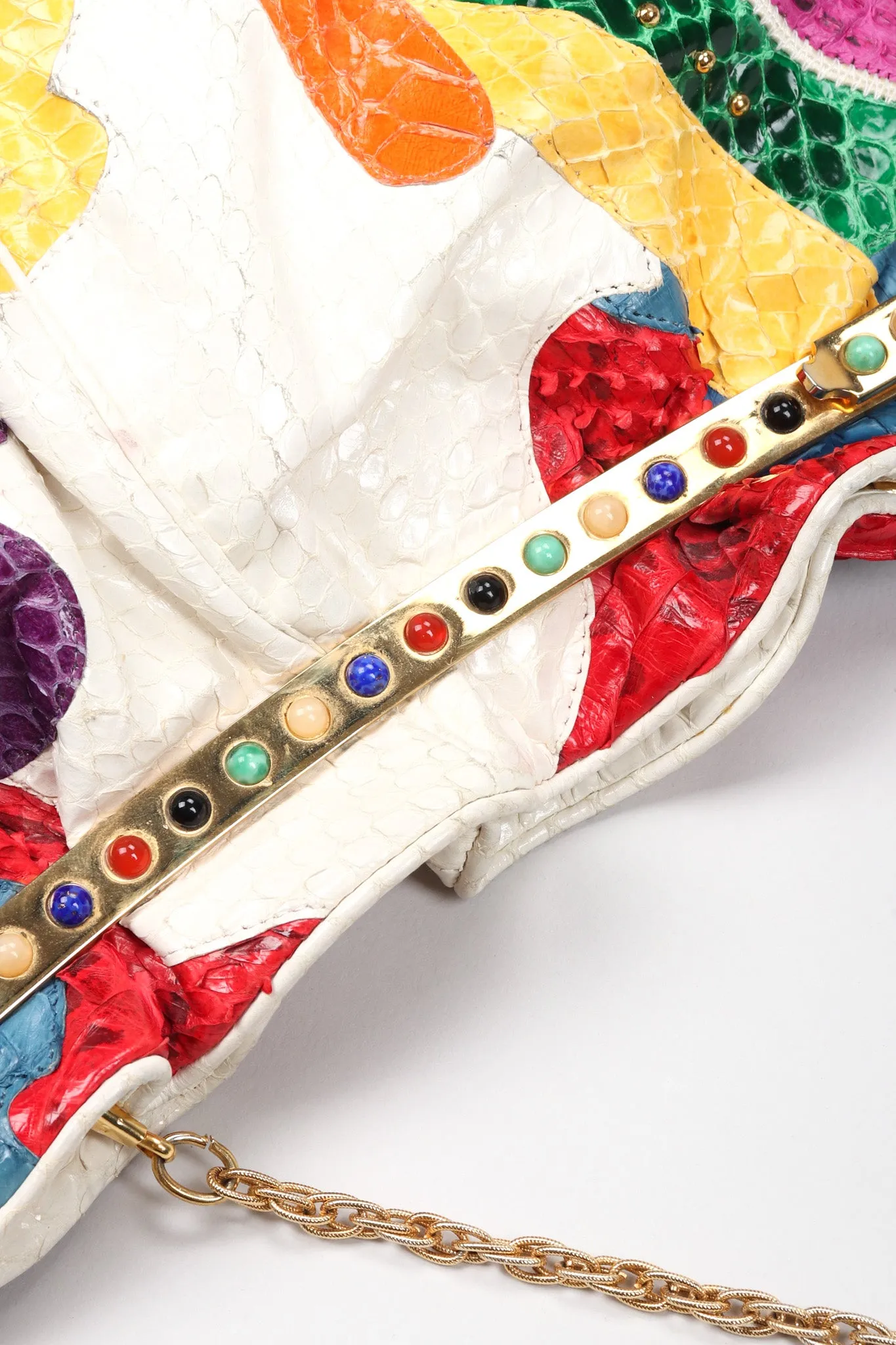Rainbow Snake & Lizard Collage Bag