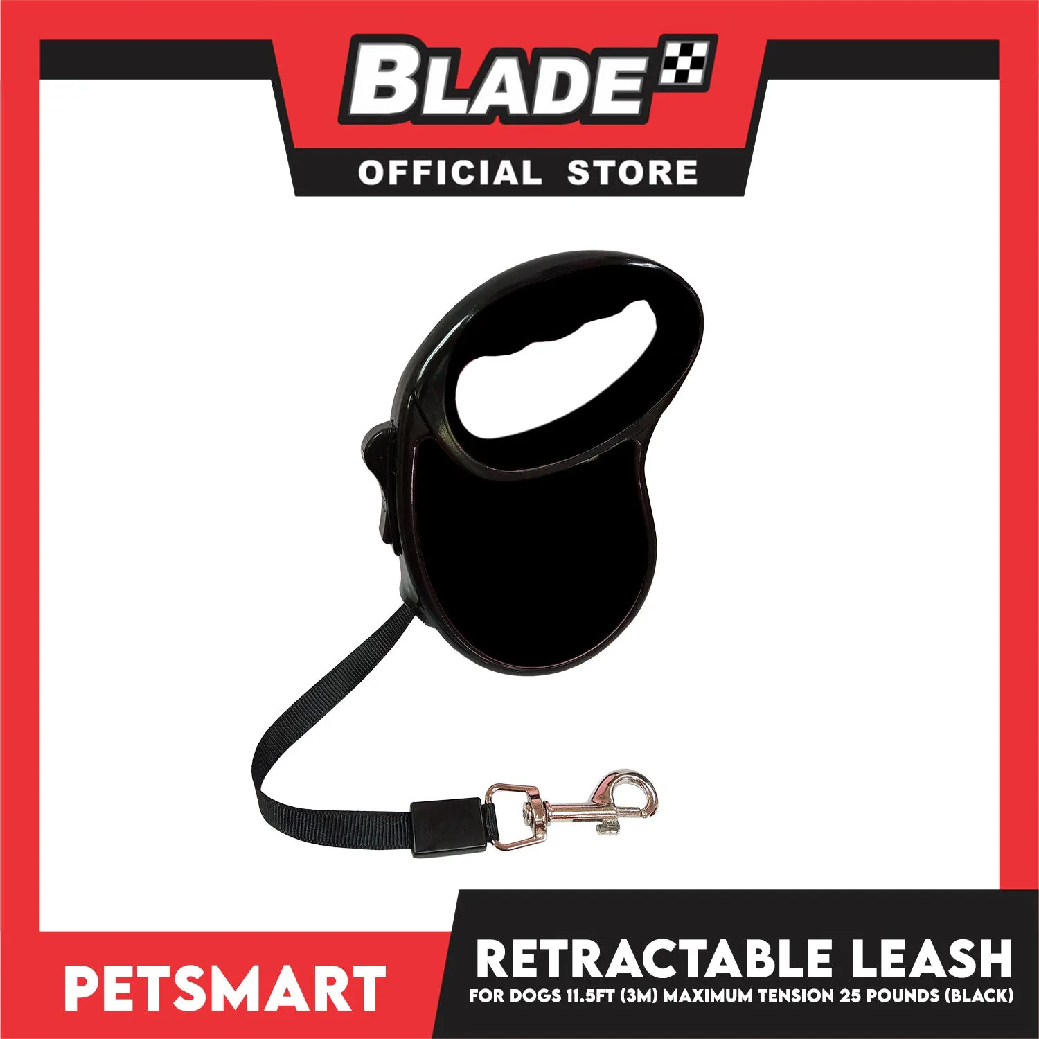Retractable Leash for Dogs 11.5ft (3M) Maximum Tension 25pounds (Black)