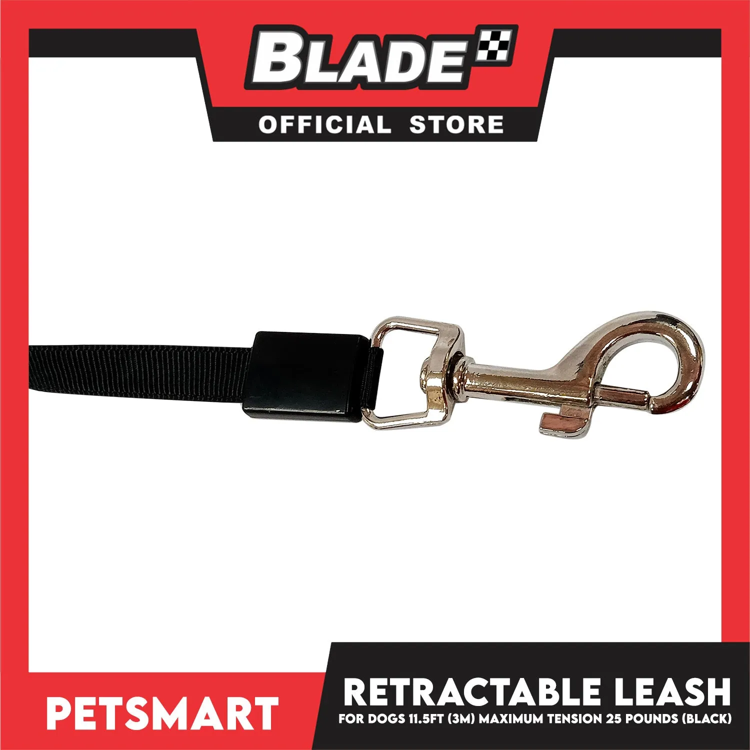 Retractable Leash for Dogs 11.5ft (3M) Maximum Tension 25pounds (Black)