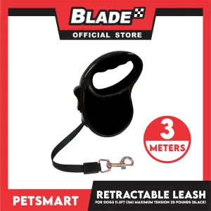 Retractable Leash for Dogs 11.5ft (3M) Maximum Tension 25pounds (Black)