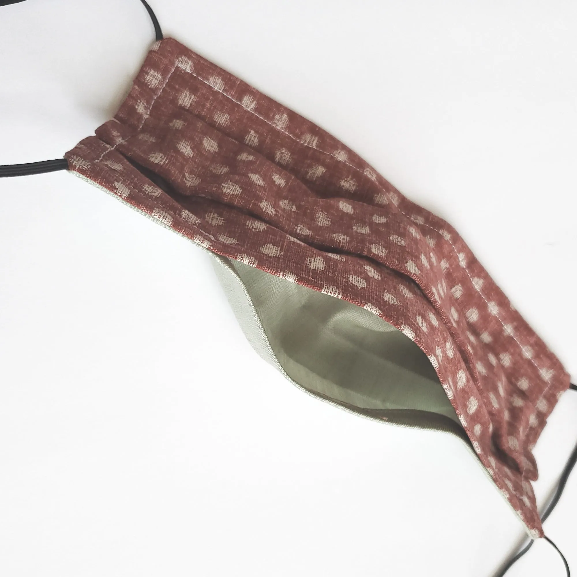 Reversible Mask - Japanese Dobby Dots Rose