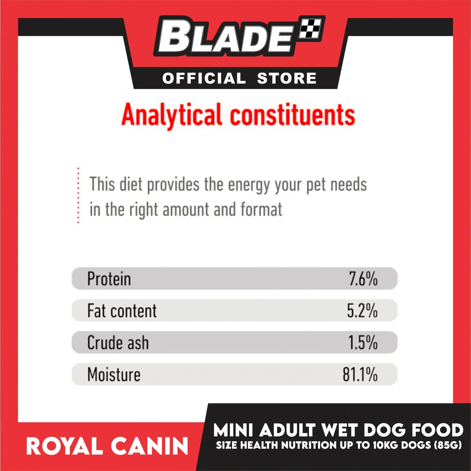 Royal Canin Mini Adult (85g x 12 pouches) Wet Dog Food - Size Health Nutrition