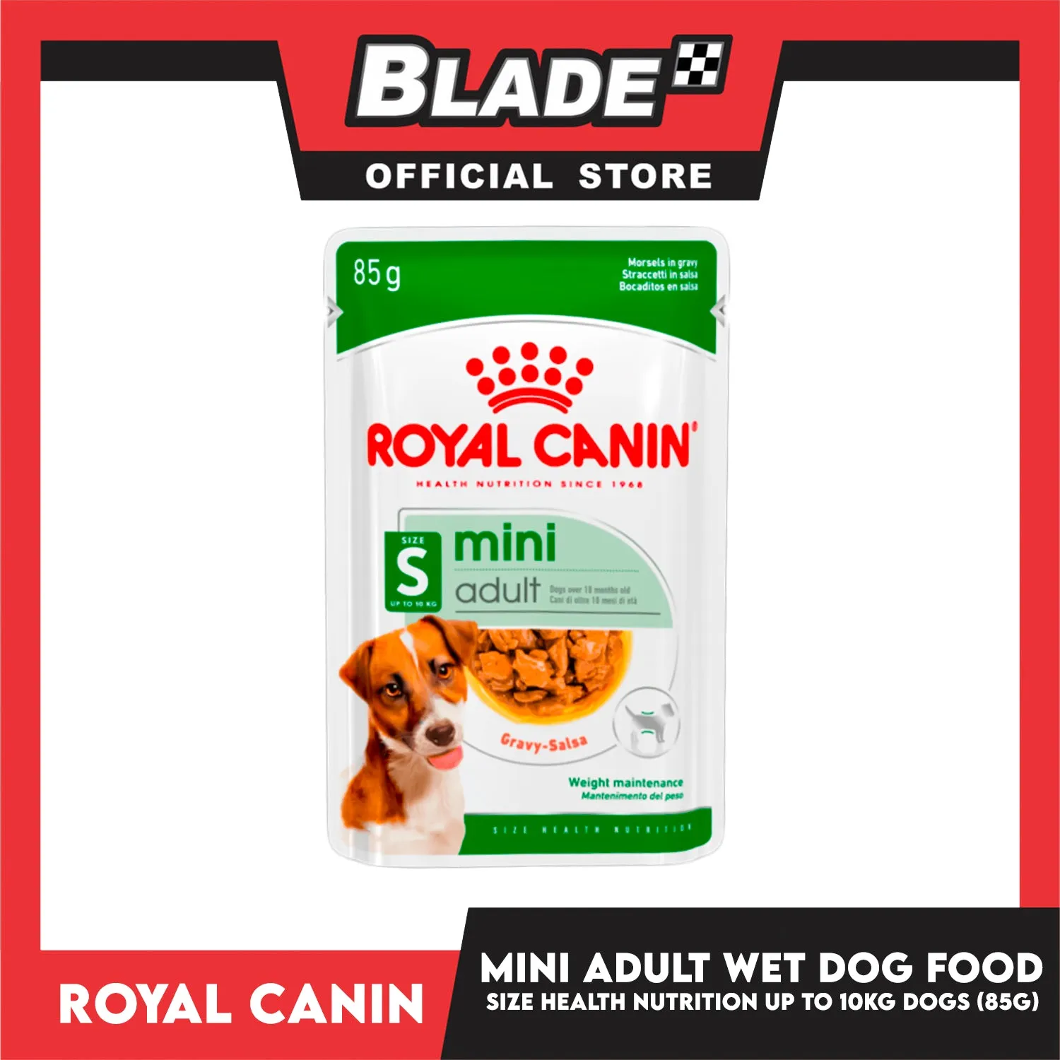 Royal Canin Mini Adult (85g x 12 pouches) Wet Dog Food - Size Health Nutrition
