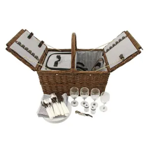 Seaside Cape Cod Wicker Picnic Basket