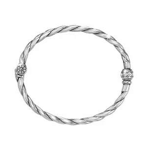 Shimmer Hinged Charm Bangle