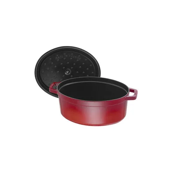 Staub Cast Iron Casserole Oval Cherry 33cm STB-1103306