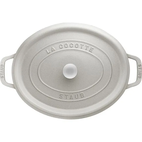 Staub Cast Iron Casserole Oval  White Truffle 33cm STB-110331
