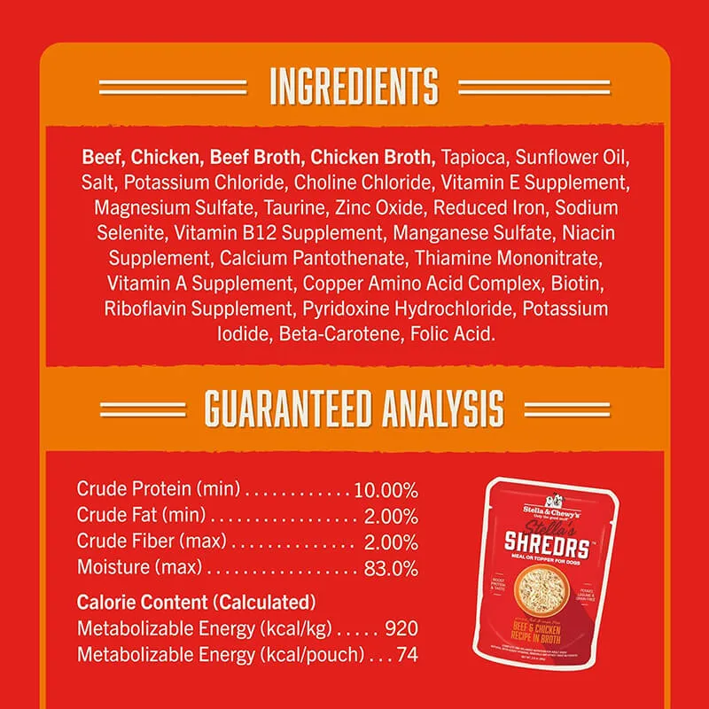 Stella & Chewy's Shredrs Chicken & Beef