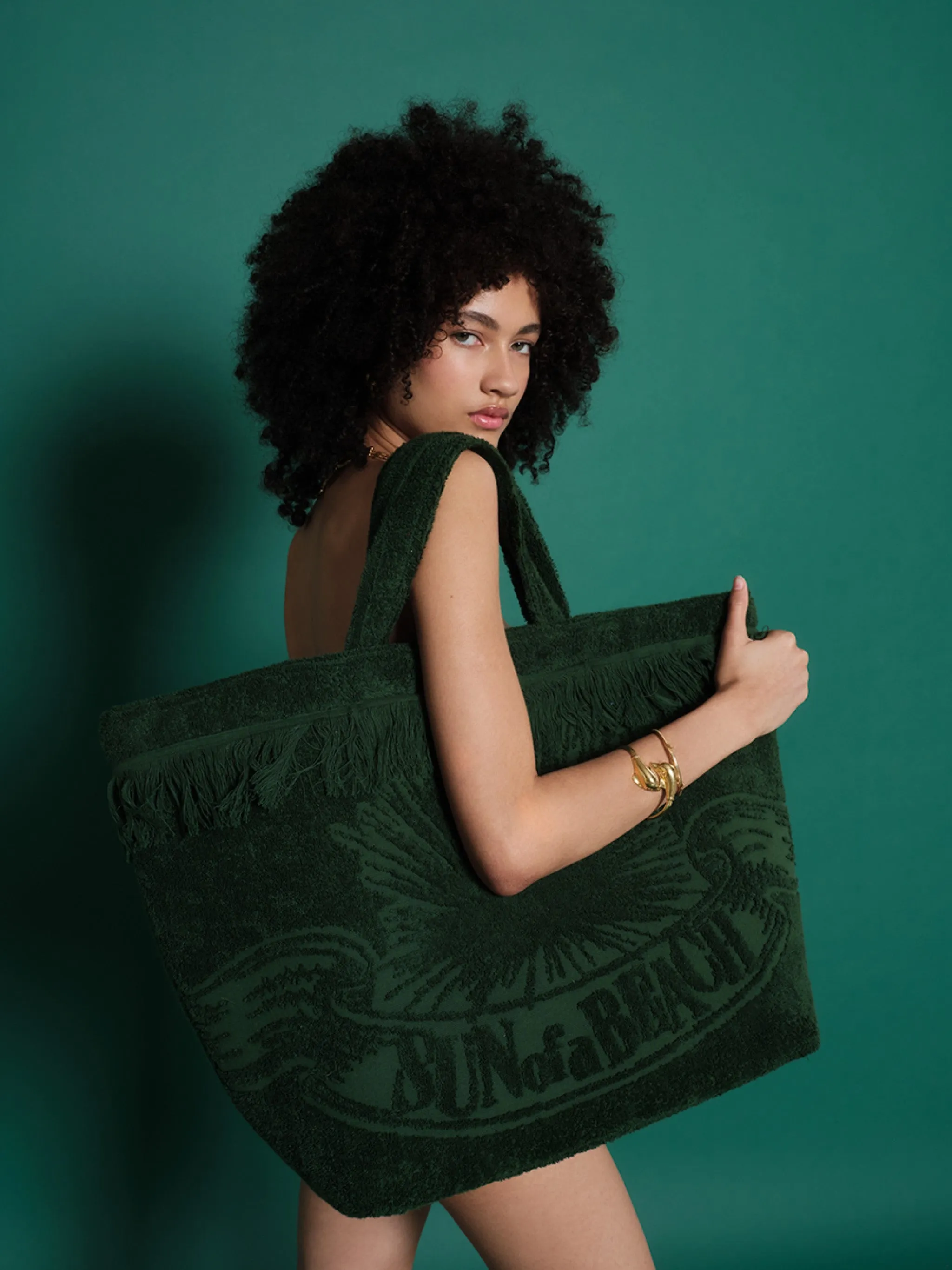 Surf n' Turf Evergreen | Oversized Beach Bag