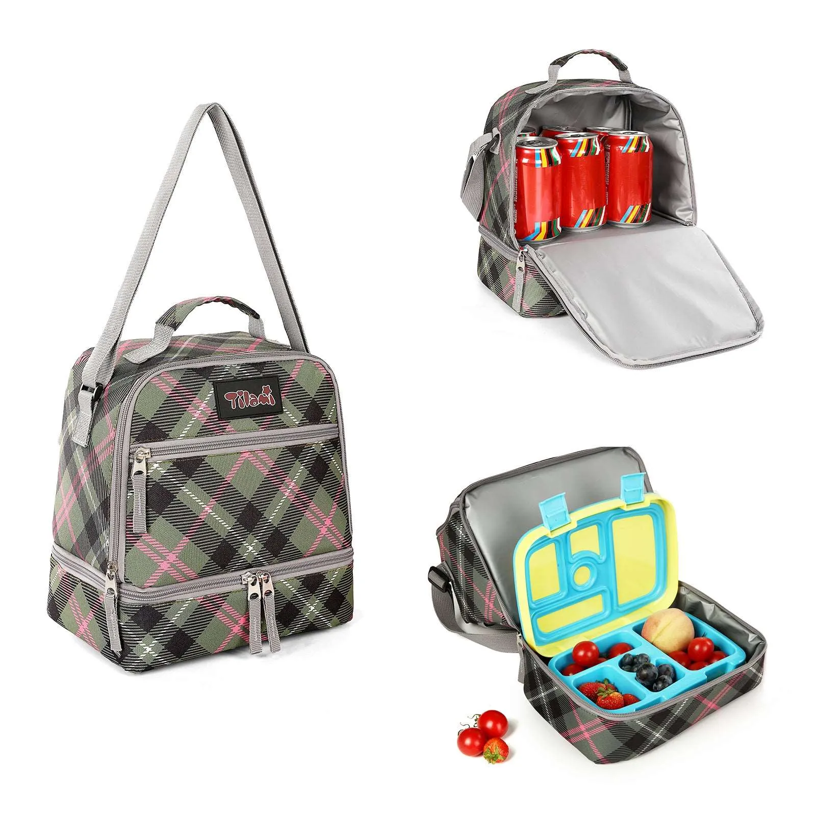 Tilami Retro Style Kids Lunch Bag Waterproof Cooler Bag