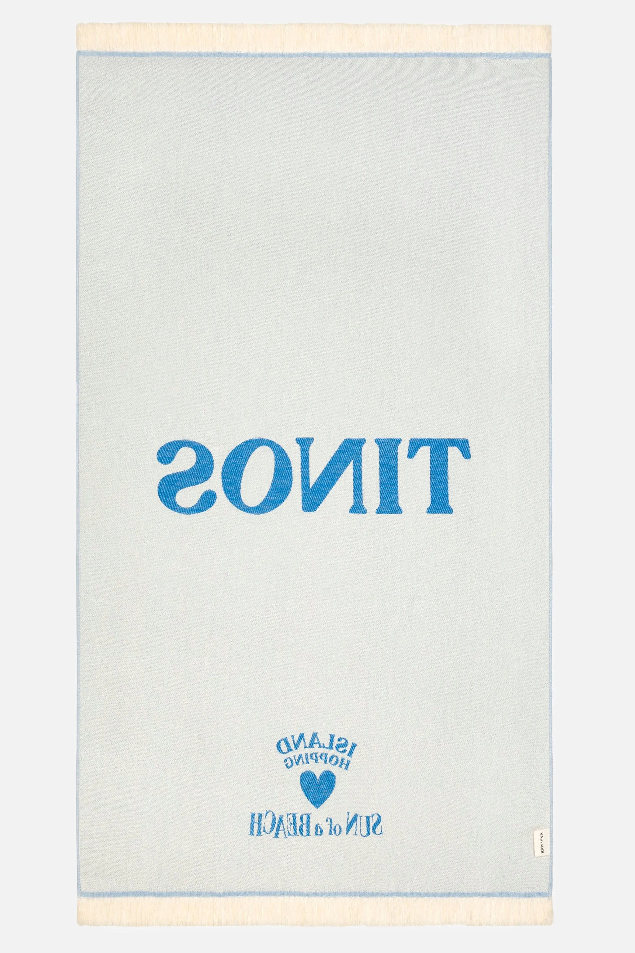 Tinos Bright Blue | Feather Beach Towel