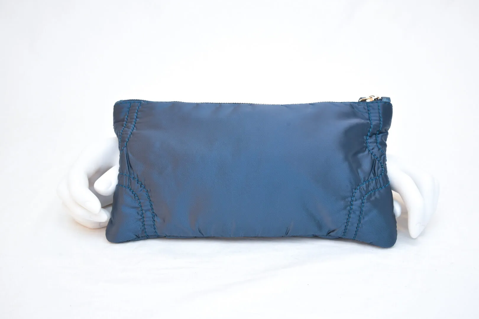 Tod's Blue Zip Rectangle Pouch