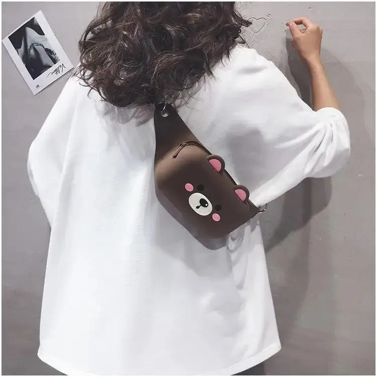 Unisex Cartoon Design Waist Fanny Pack For Traveling Unique Fashion Bag Cute Chest Bag For Women