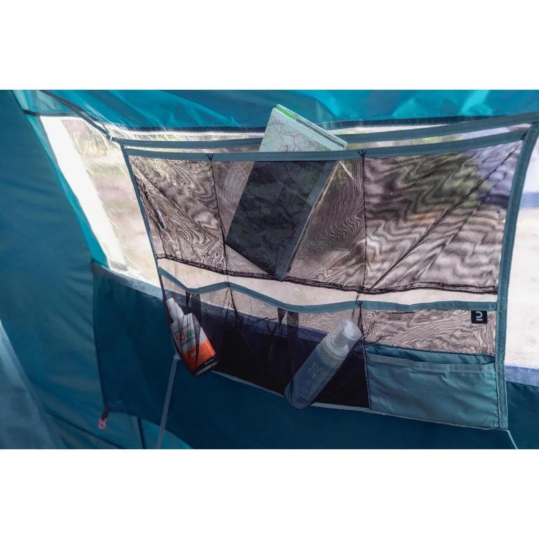 UNIVERSAL CAMPING TENT OR LIVING ROOM NETTING - 6 POUCHES WITH DIFFERENT FORMATS