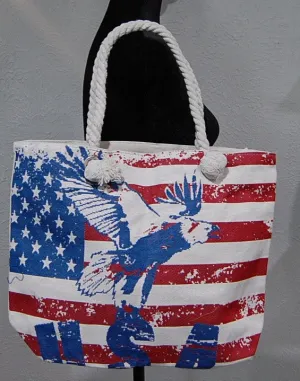USA Canvas zipped and lined tote Bag