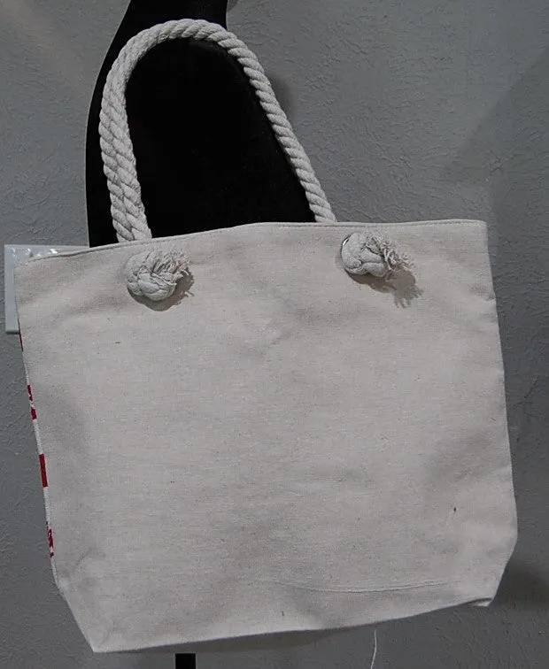 USA Canvas zipped and lined tote Bag