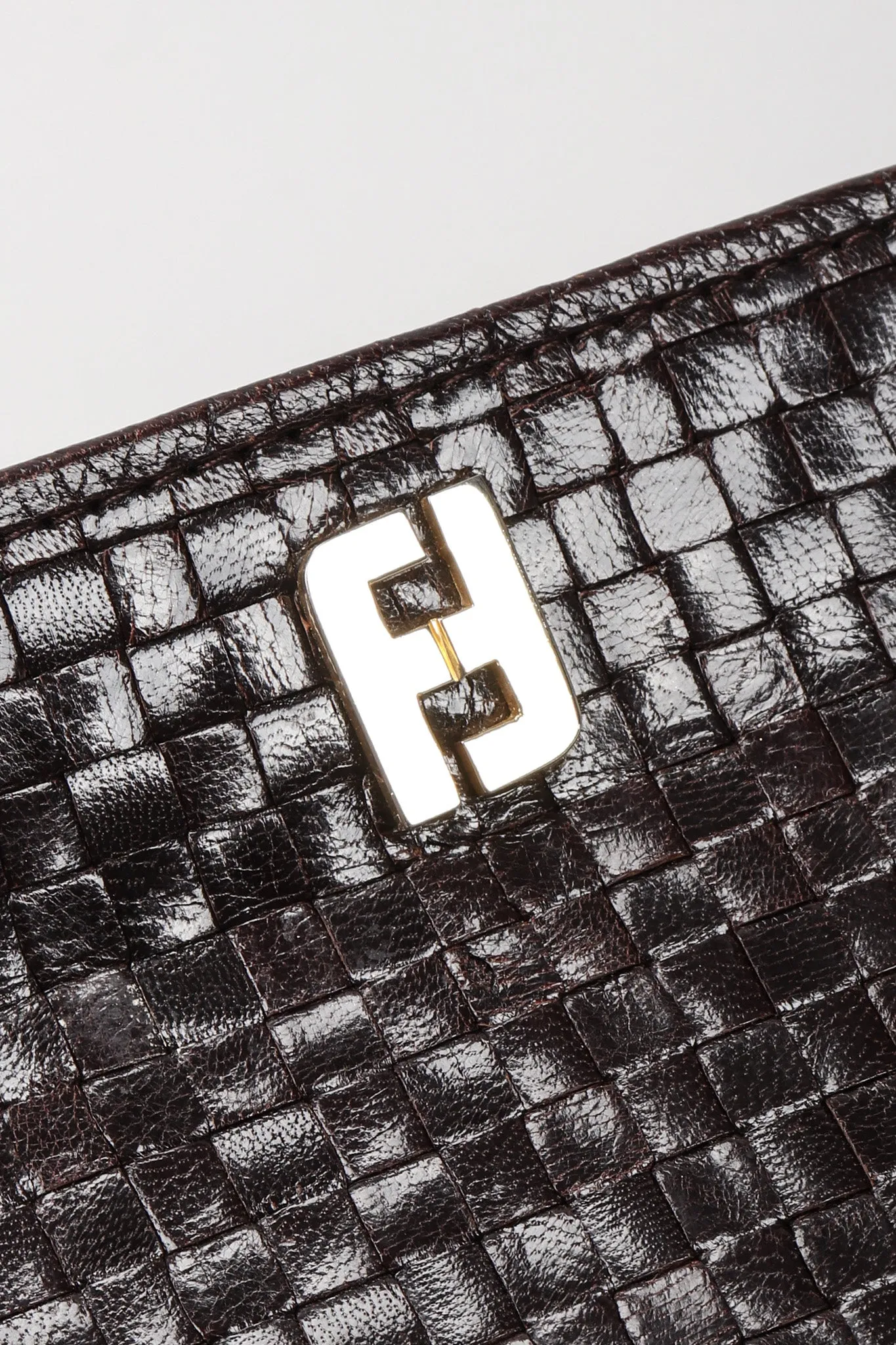 Woven Leather Clutch