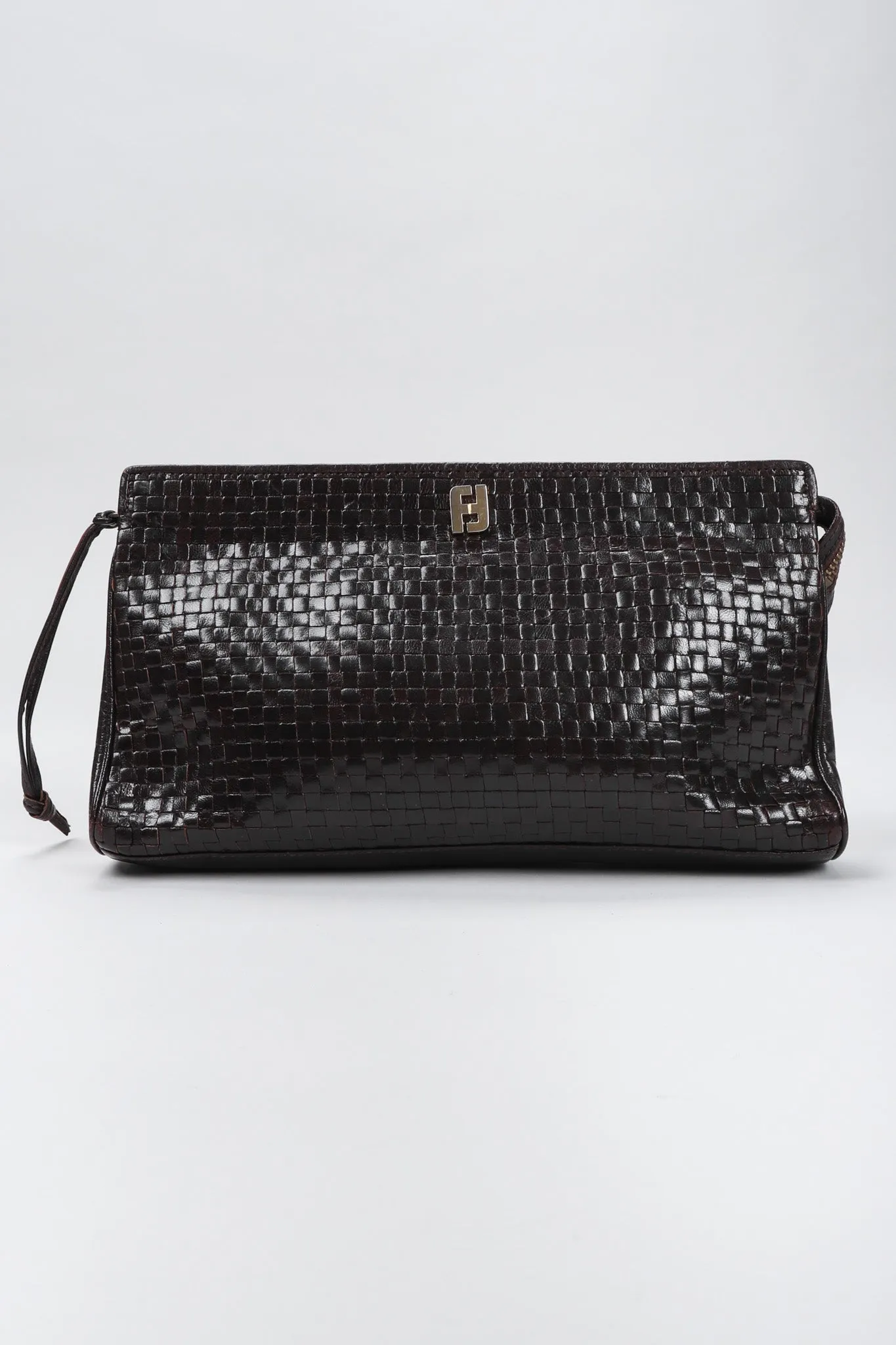 Woven Leather Clutch