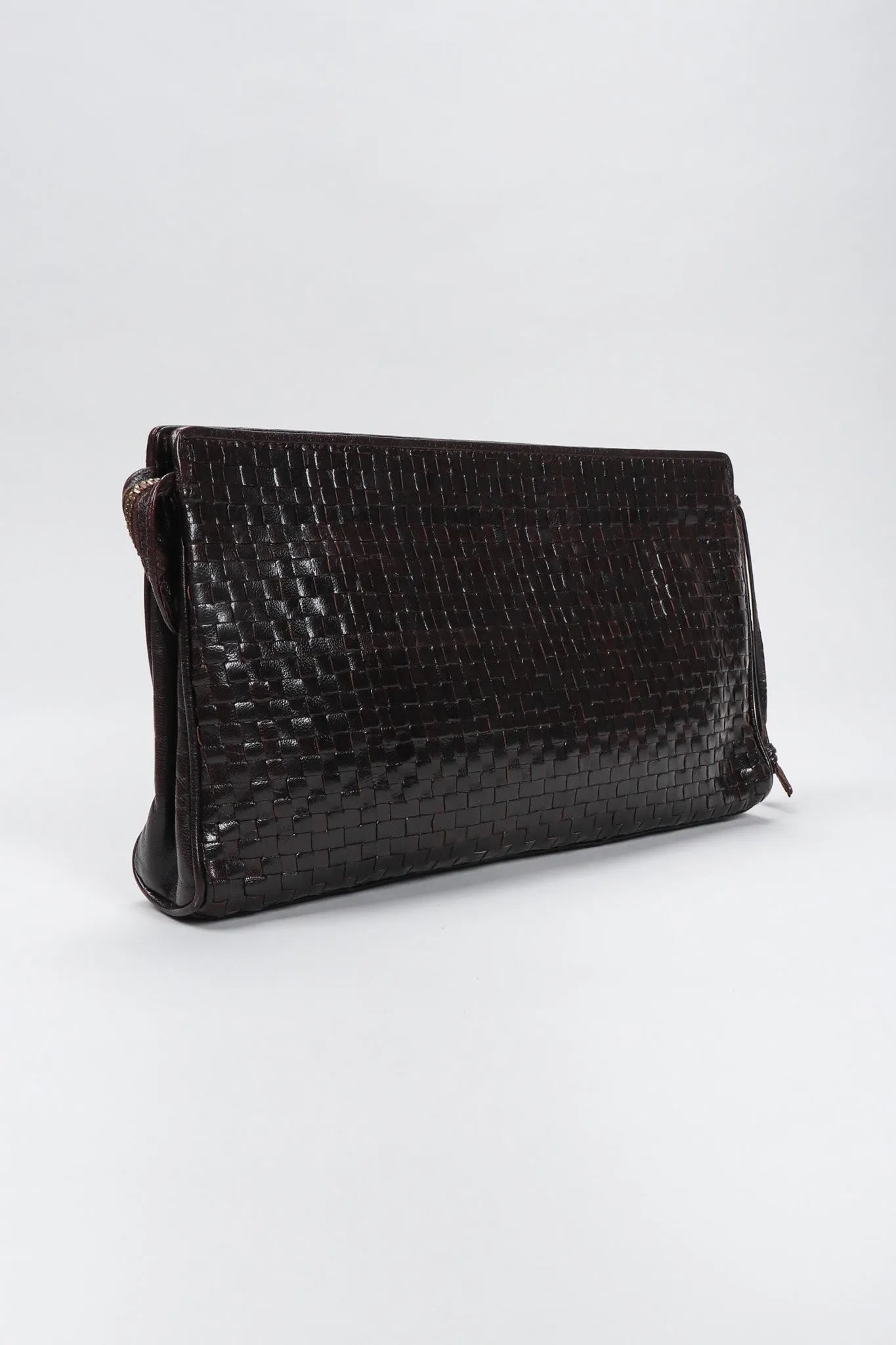 Woven Leather Clutch