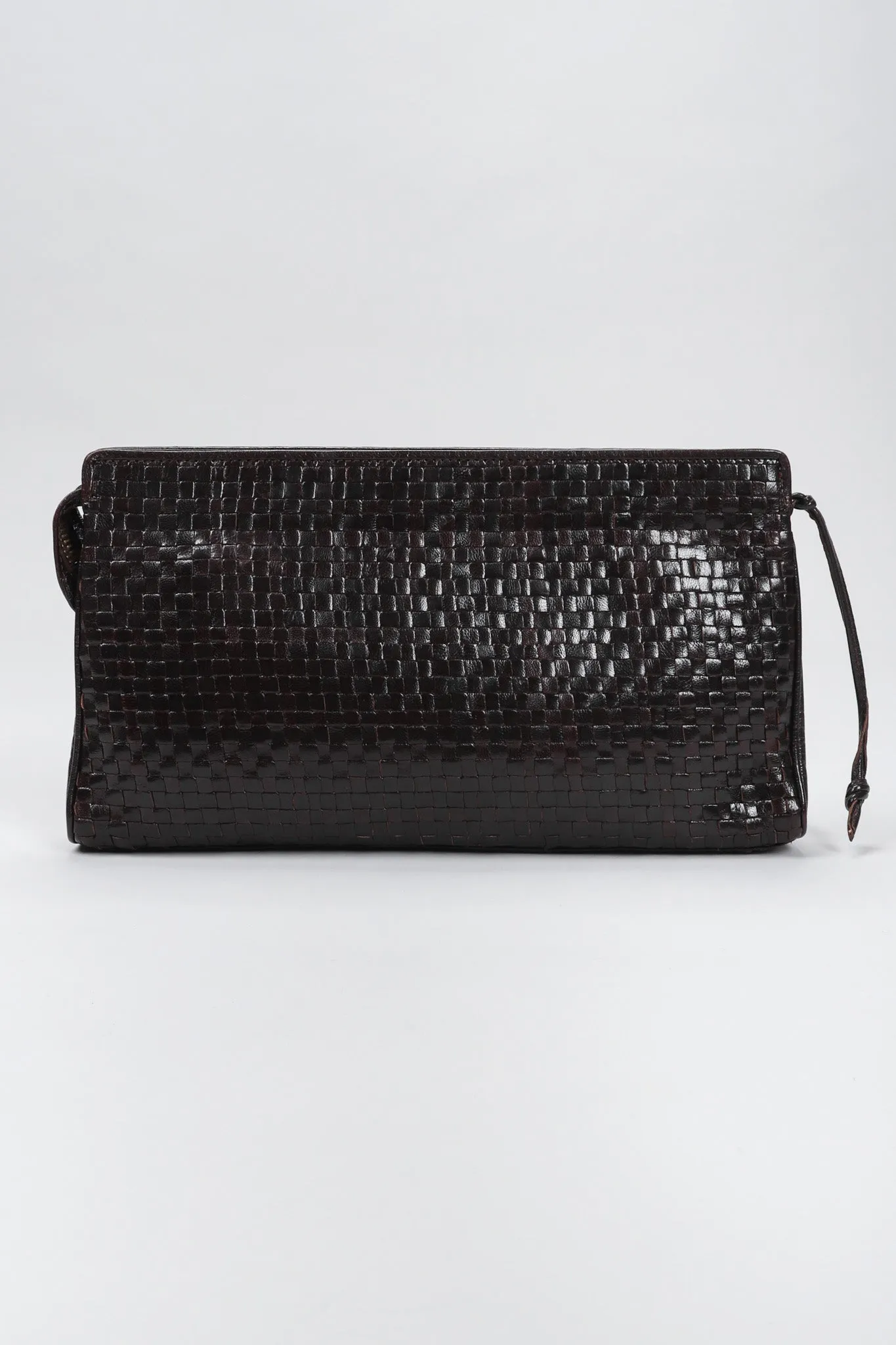 Woven Leather Clutch