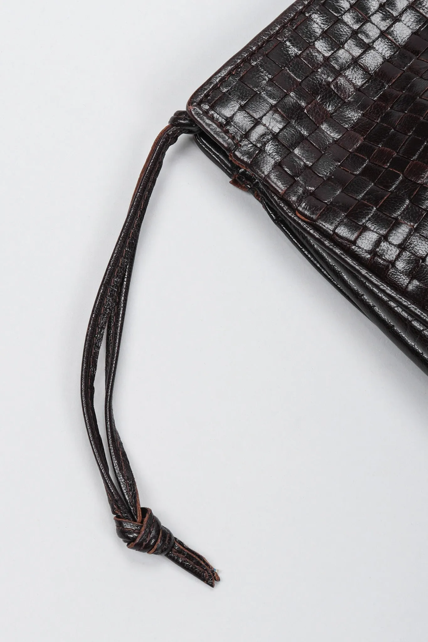 Woven Leather Clutch