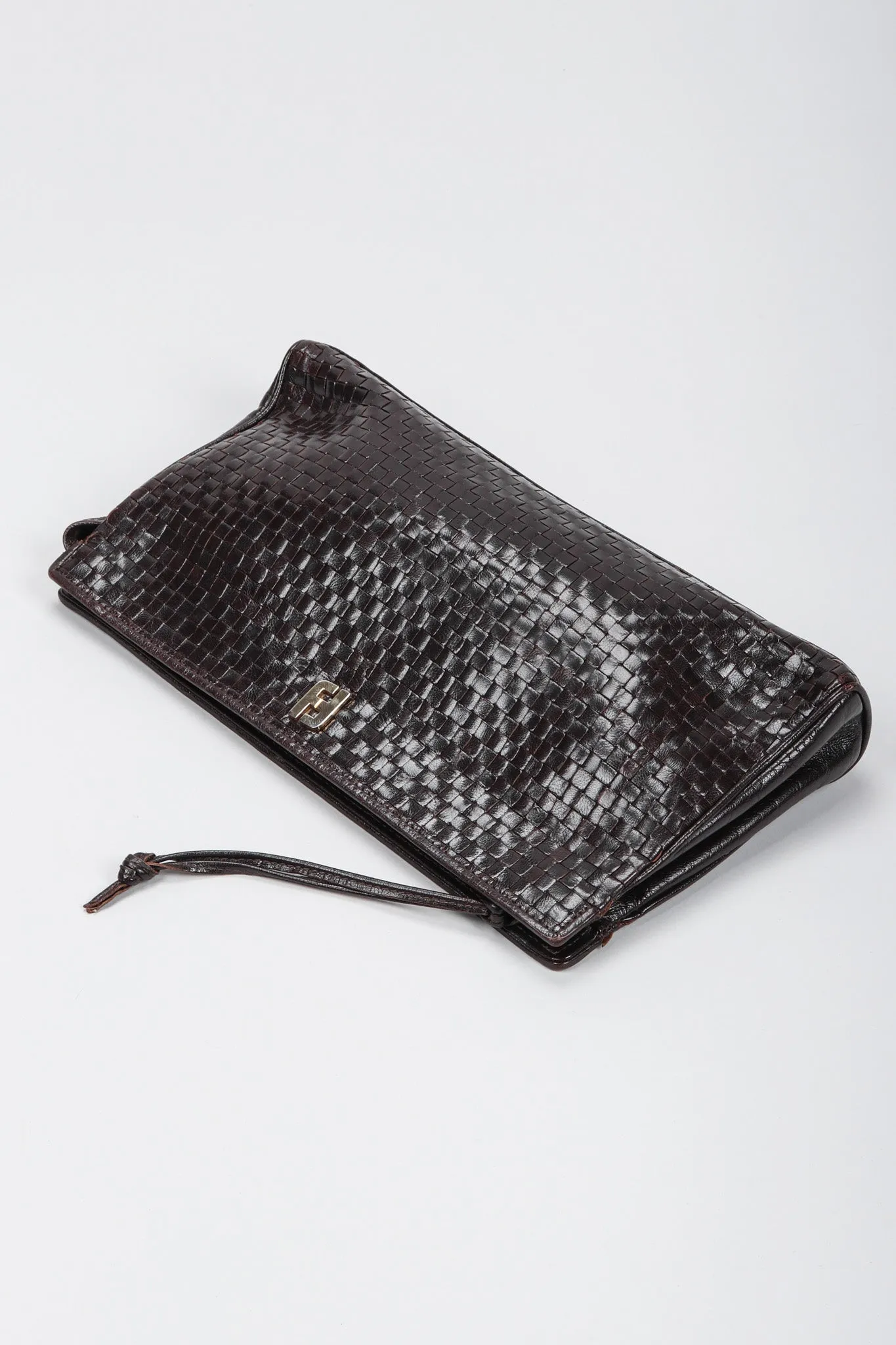Woven Leather Clutch