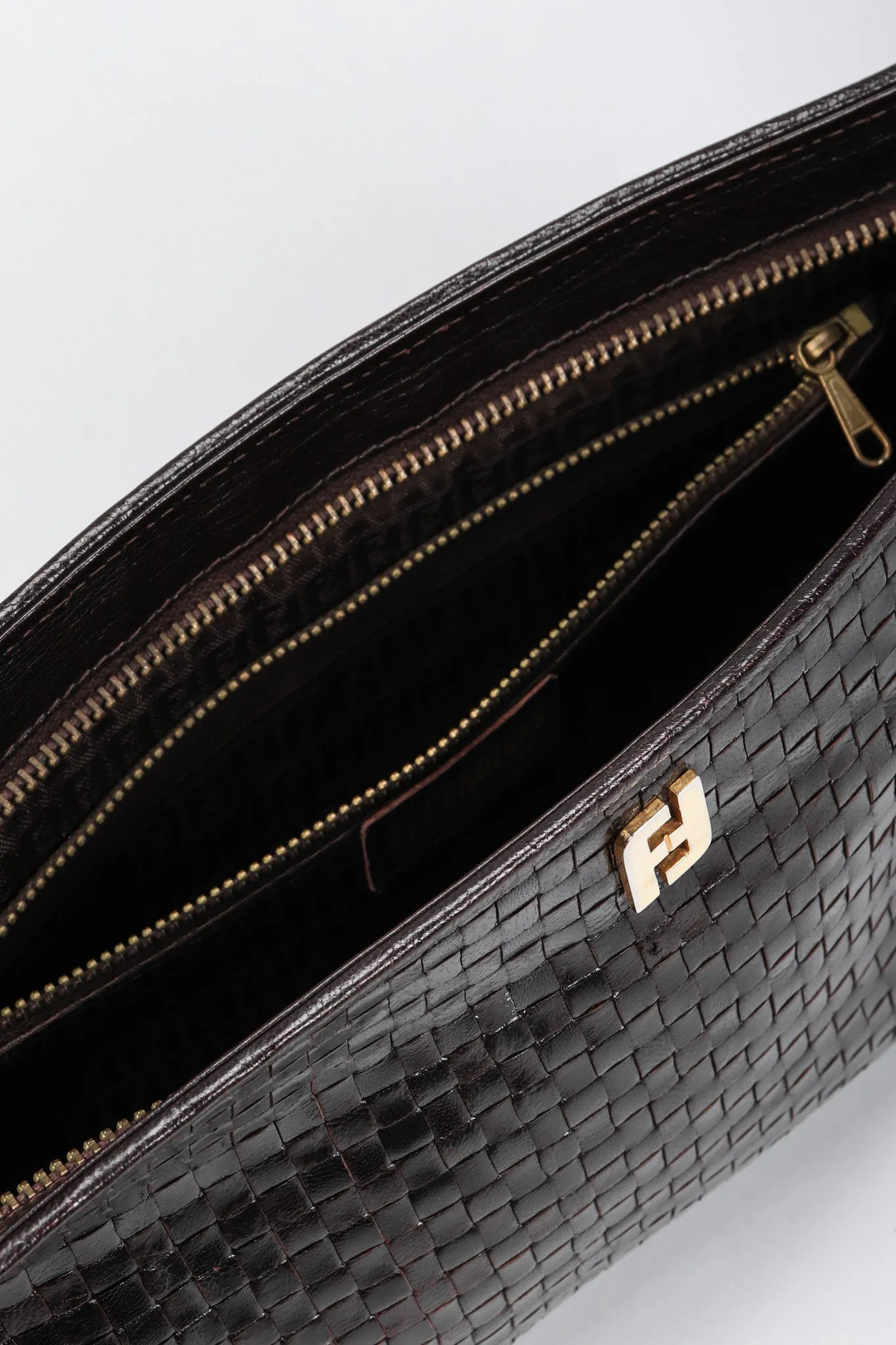 Woven Leather Clutch