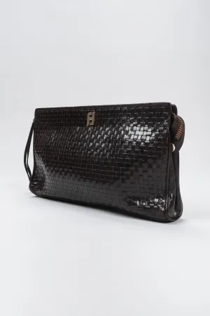 Woven Leather Clutch