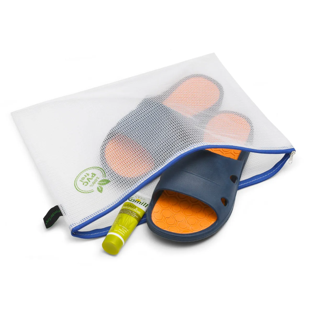 Zippered Bag Mesh, coloured EVA (PVC-free)  DIN A4