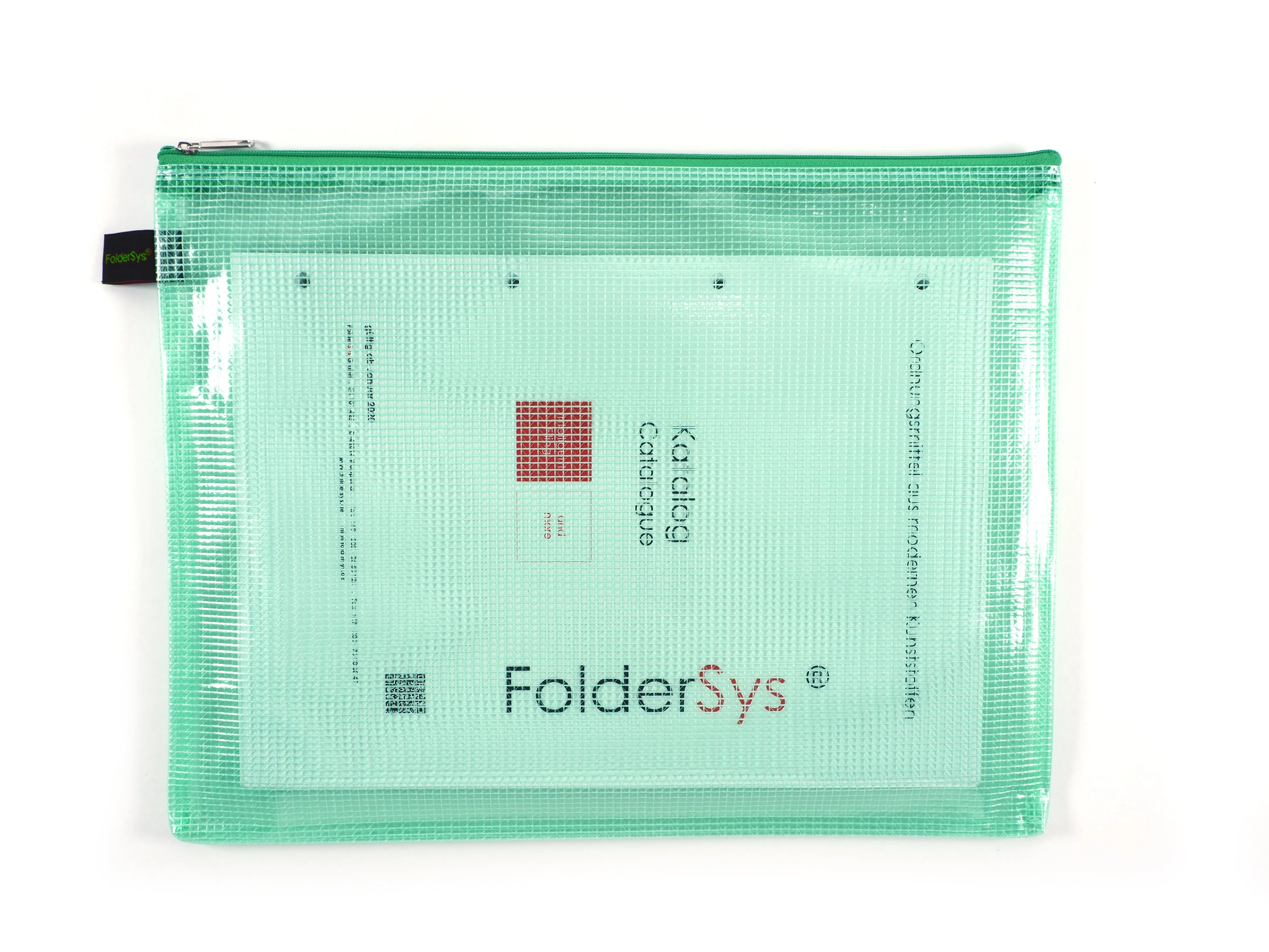Zippered Bag Mesh, coloured EVA (PVC-free)  DIN A4